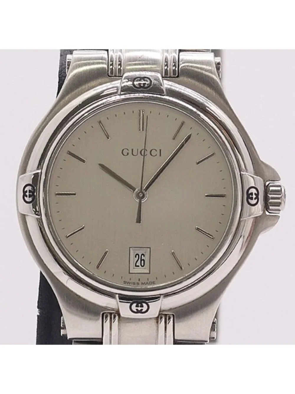 Gucci Quartz Date Silver Dial Watch
